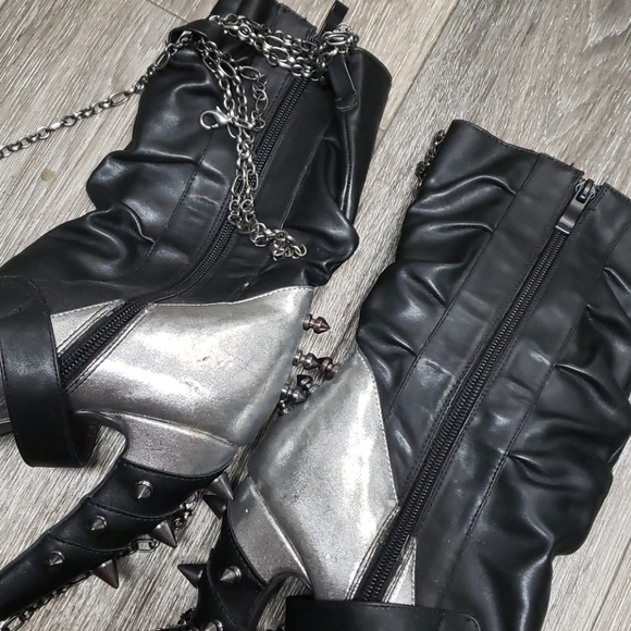 Cyber Goth Industrial Boots - Picture 3 of 4